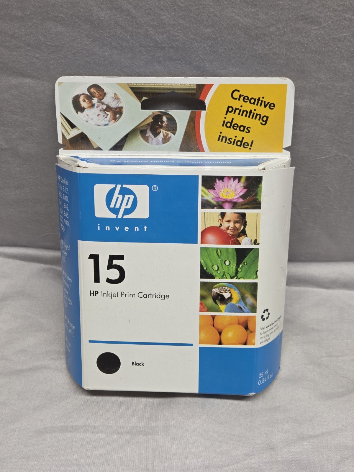 HP Genuine 15 Black Ink Cartridge - New Sealed C6615DC - EXPIRED 2005
