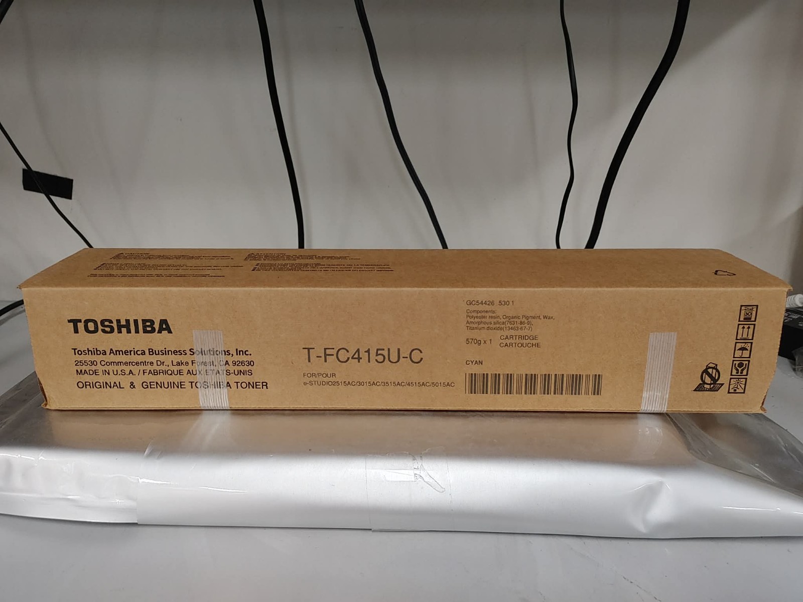 Toshiba T-FC505U-C/T-FC415U-C Cyan Toner Cartridge
