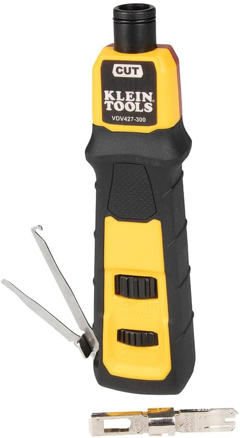 Klein Tools VDV427-300 Impact Punchdown Tool with 66/110 Blade, Reliable CAT Cab