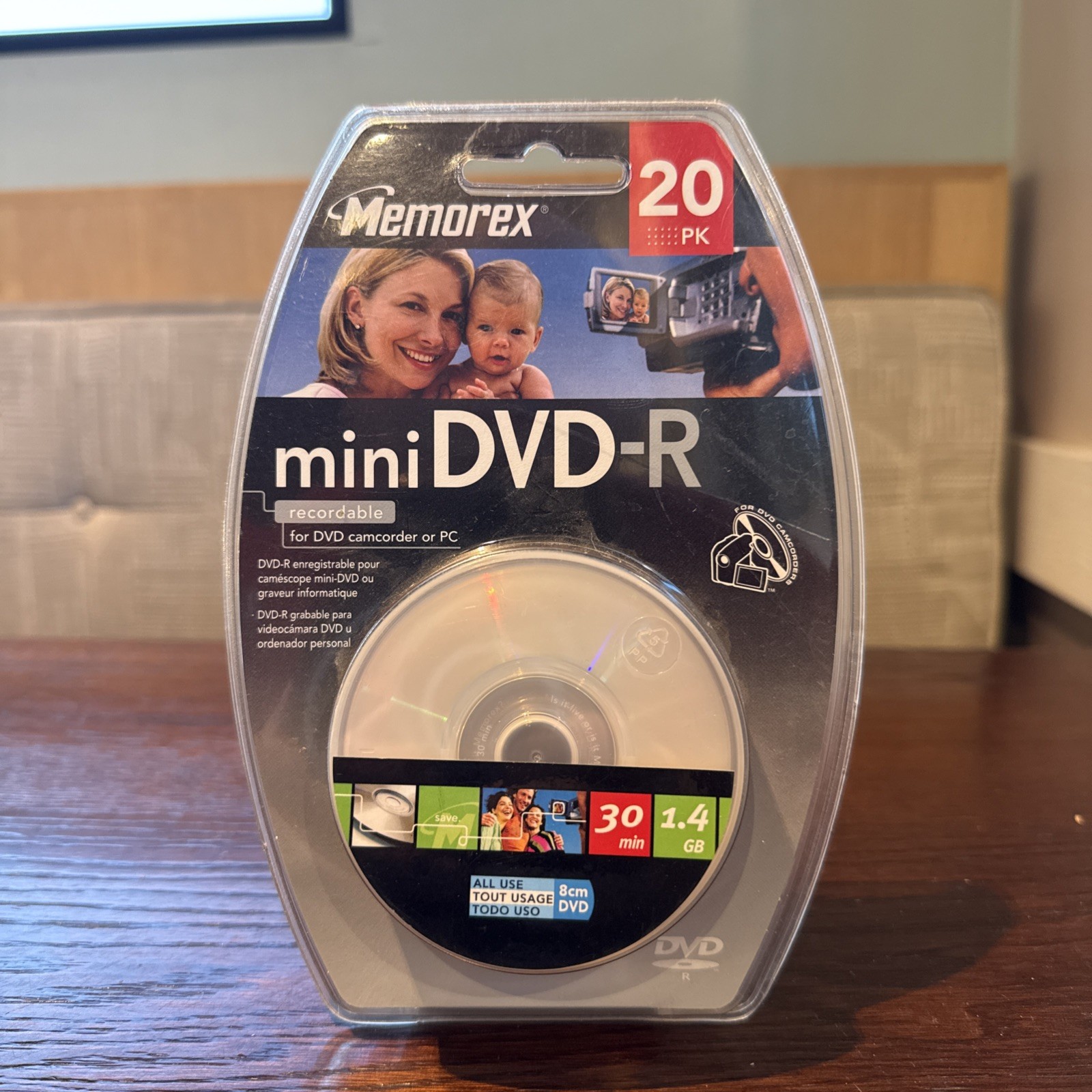 Memorex MINI DVD-R 1.4 GB 30 Min Single Sided 20 Pack Brand New Sealed HTF