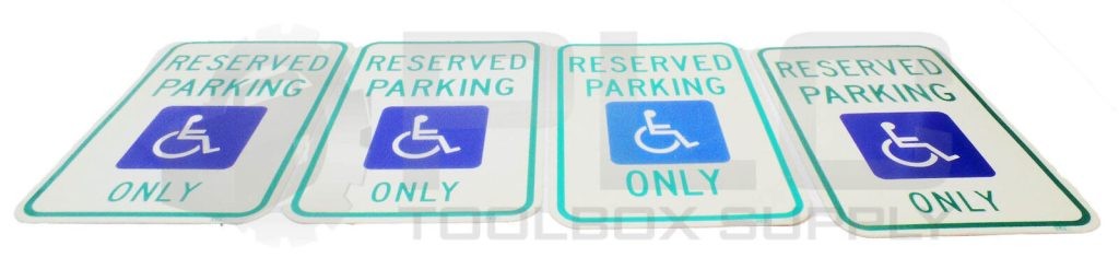 LOT OF 4 NEW 18"X12" HANDICAP SIGN METAL