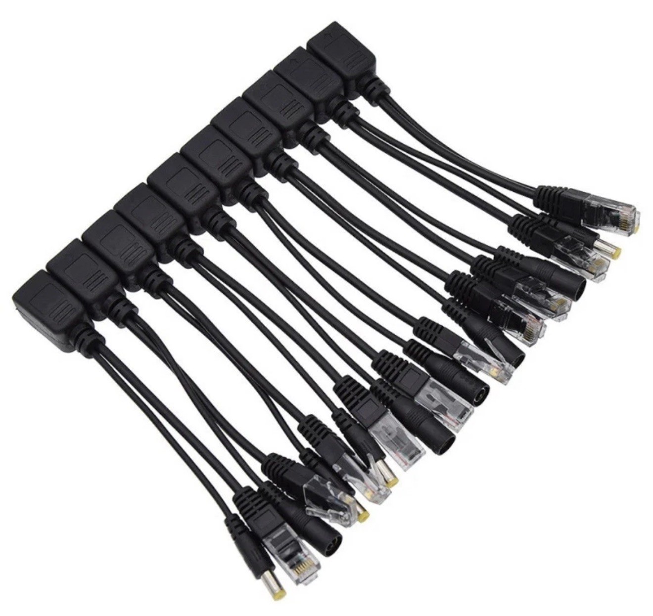 5 Pairs Poe Adapter Cable RJ45 Poe Injector POE Splitter Kit Power Ethernet POE