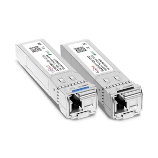 1 Pair 10GBASE-BX60-UD BiDi SFP+ Module, TX BIDI-ER+:60KM For Extreme