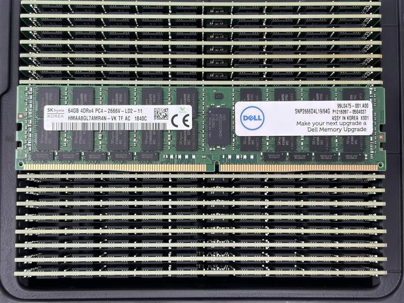 1PC HMAA8GL7AMR4N-VK HYNIX/DELL 64GB 4DRX4 PC4-2666V MEMORY SNP2666D4L19/64G