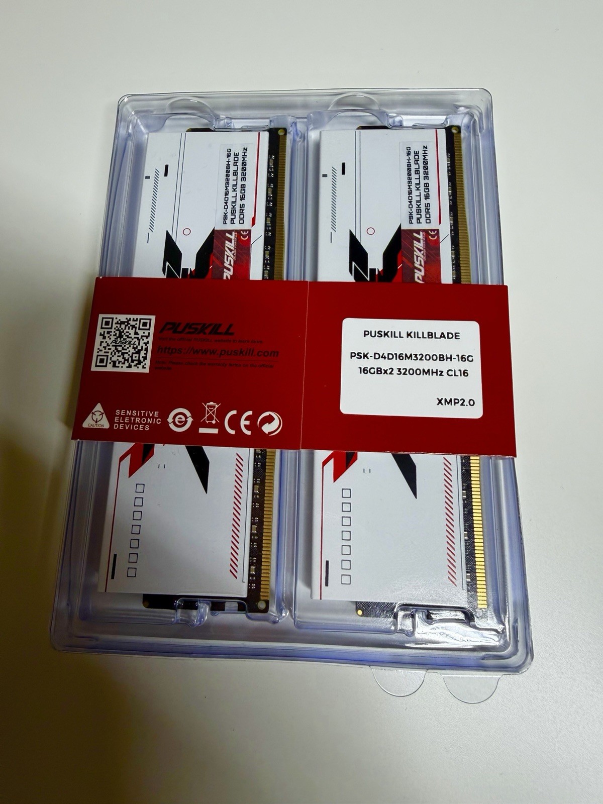 PUSKILL DDR4 3200MHz CL16 Desktop RAM Kit Heatsink, 32GB (2x16GB)- Brand New 