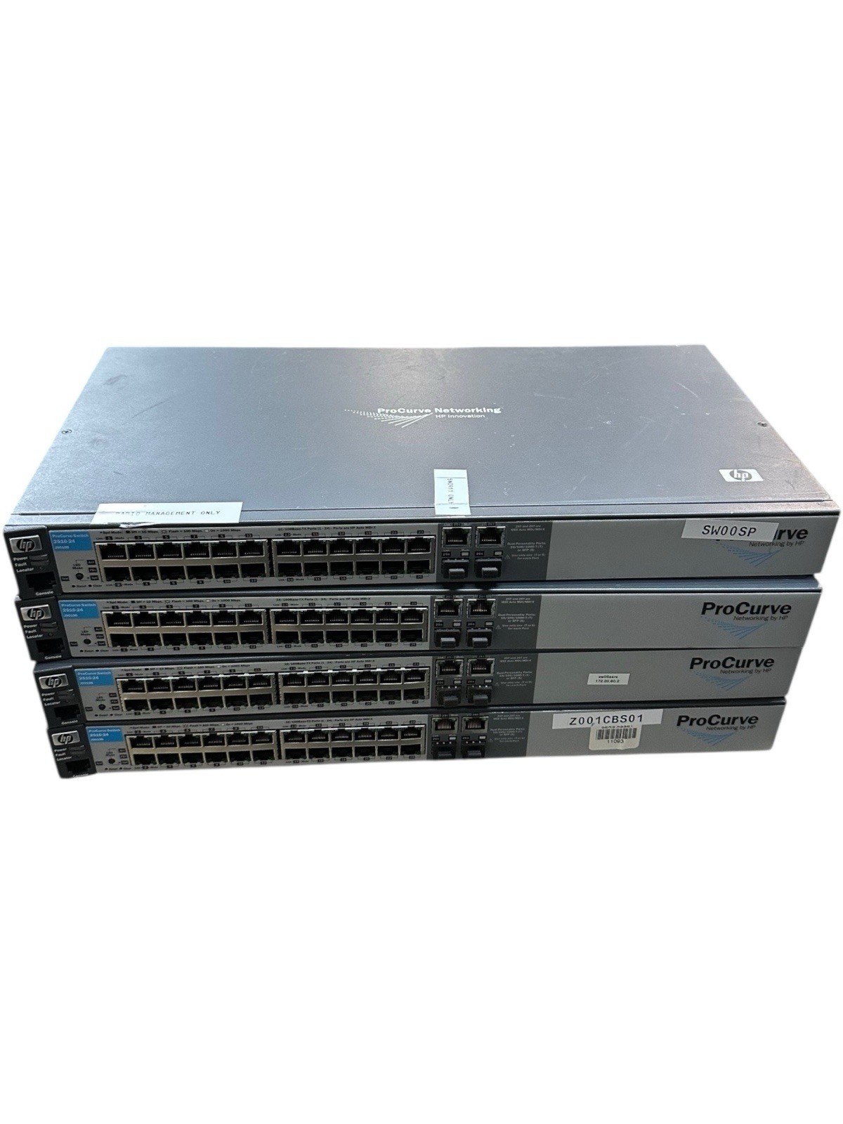 HP ProCurve J9019B, 2510-24 24-Port Ethernet Switch (LOT OF 4) **SALE**