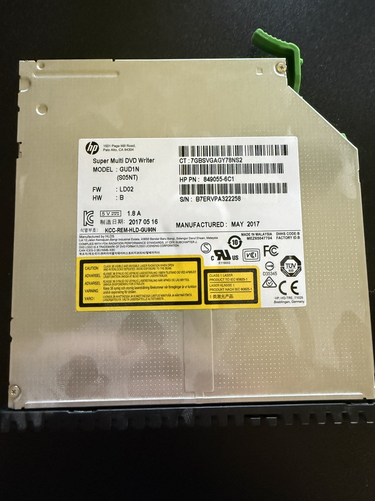 HP GUD1N Super Multi DVD Writer 849055-6C1