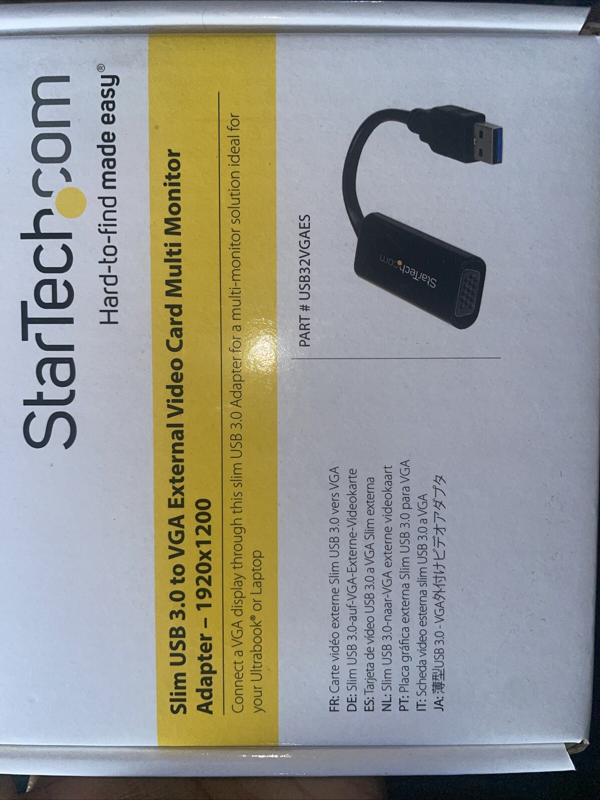 StarTech Slim USB 3.0 to VGA External Video Card Multi Monitor Adapter