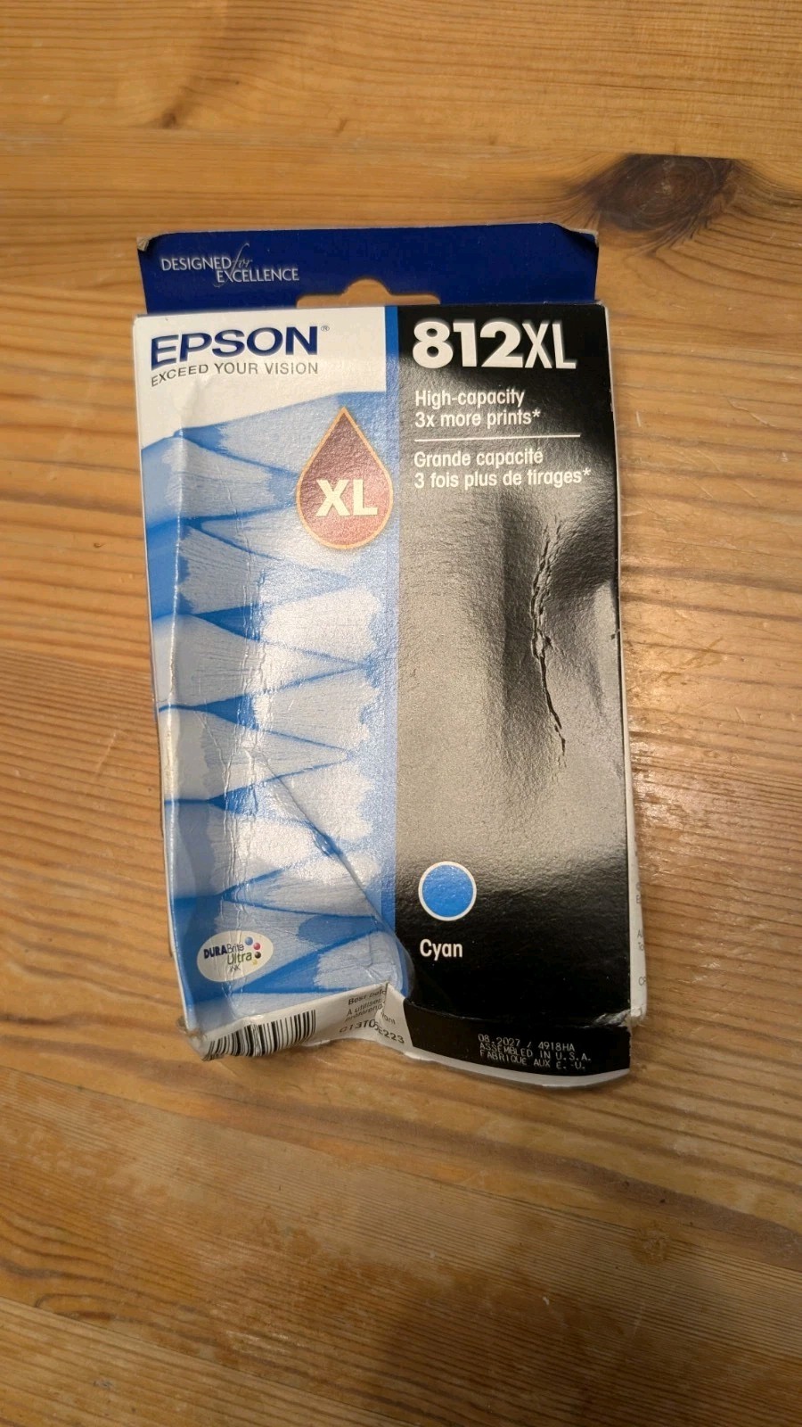 Epson 812XL Cyan High Capacity Ink Cartridge NEW Genuine best before 2024/5