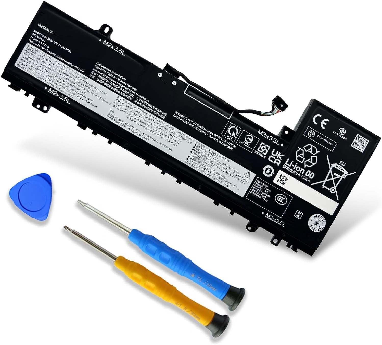 L23X3PK1 Battery Replacement for Lenovo IdeaPad Slim 5-14IMH9 83DA 5-14AHP9 83DB