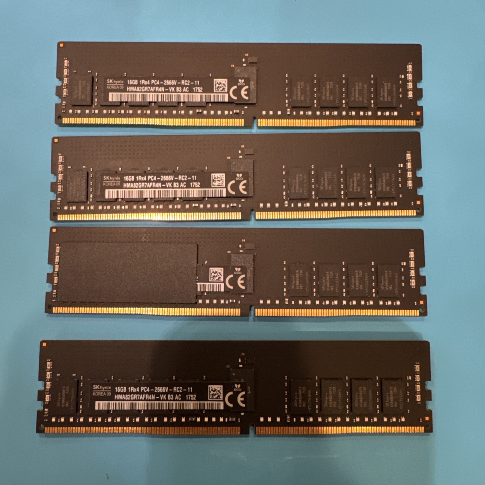 SK Hynix 16GB 1Rx4 PC4-2666V-RC2-11 ECC  RAM HMA82GR7AFR4N-VK 64gb iMac Pro Pull