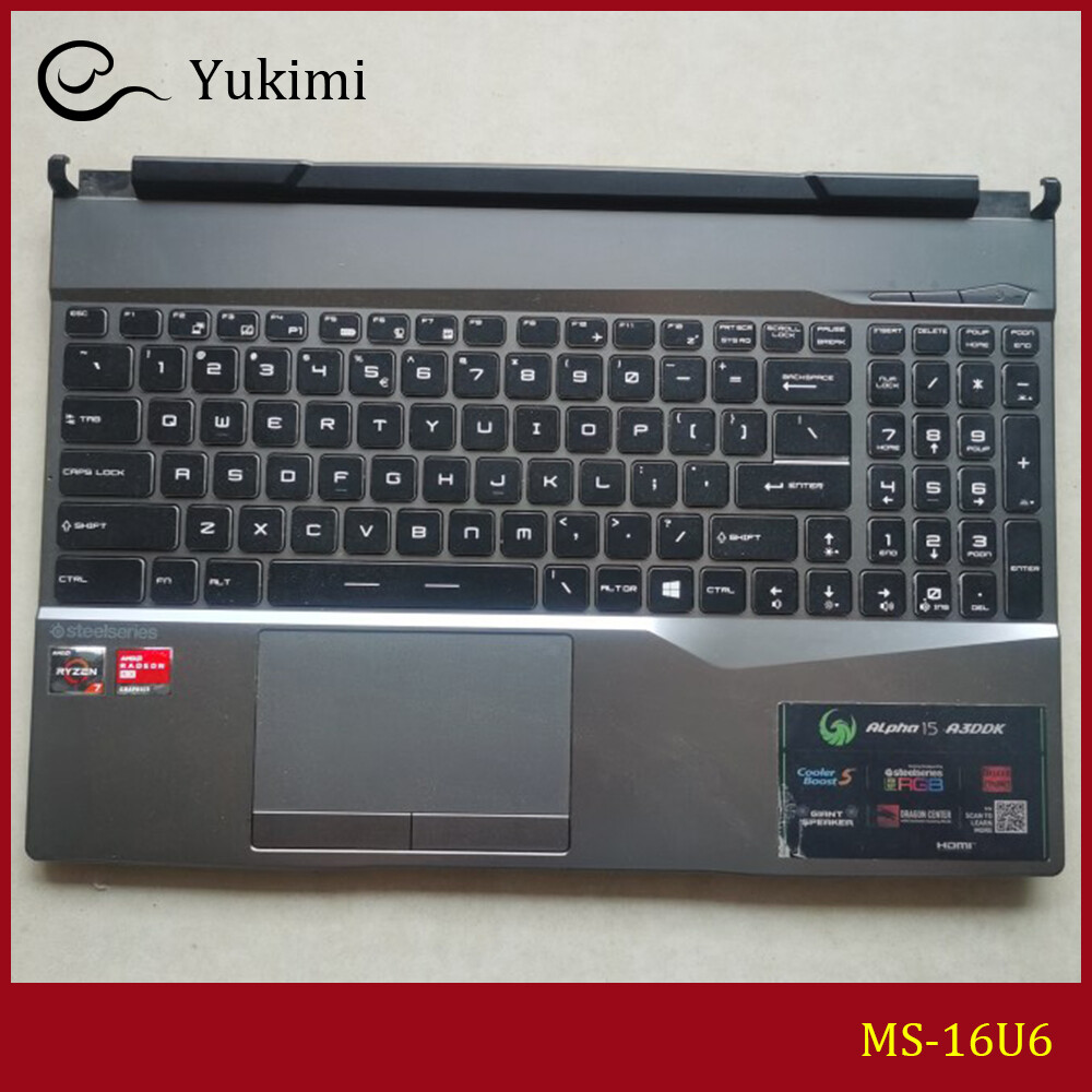 MS-16U6 FOR MSI Alpha 15 Grey C Shell Cover Upper Palmrest Keyboard Touch