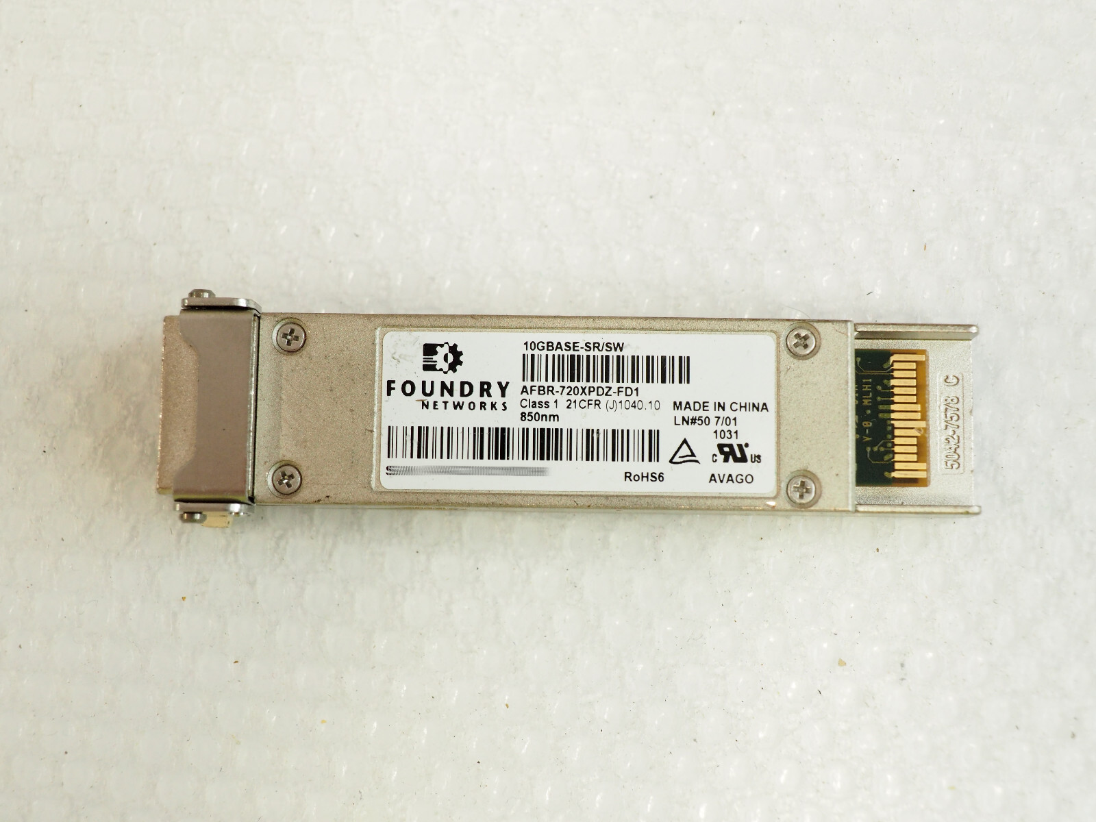 Lot of*4 Foundry Networks AFBR-720XPDZ-FD1 10GB 10GBASE-SR/SW XFP Transceiver