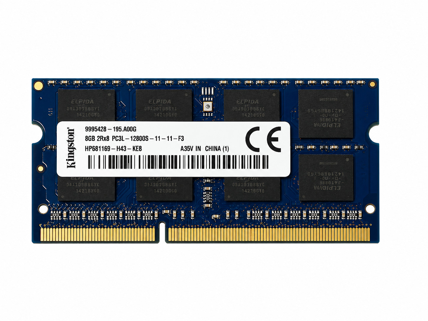1x 8GB Kingston HP691160-H63 DDR3 2Rx8 PC3L-12800S 1600MHz Laptop Ram