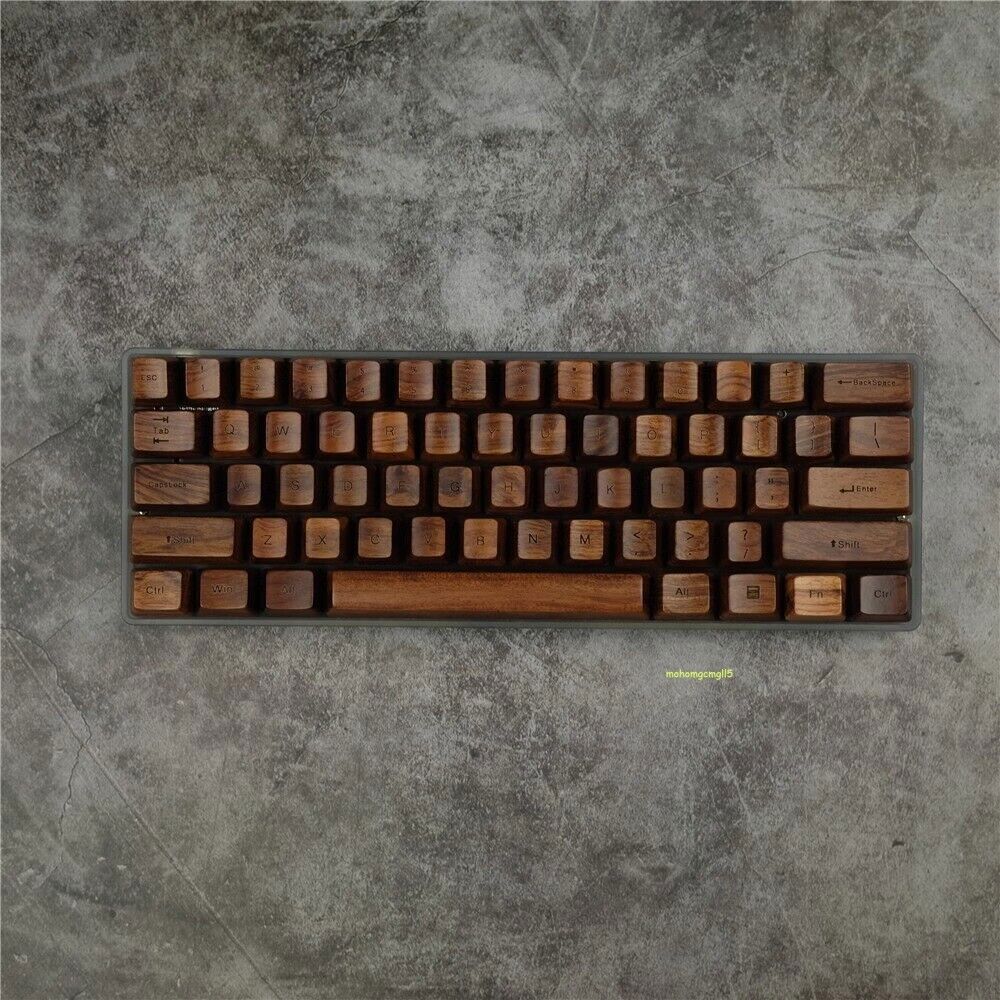 Rosewood Wooden OEM Cross Shaft Keycaps for 60/87/108 Mechanical Keyboard Keypad