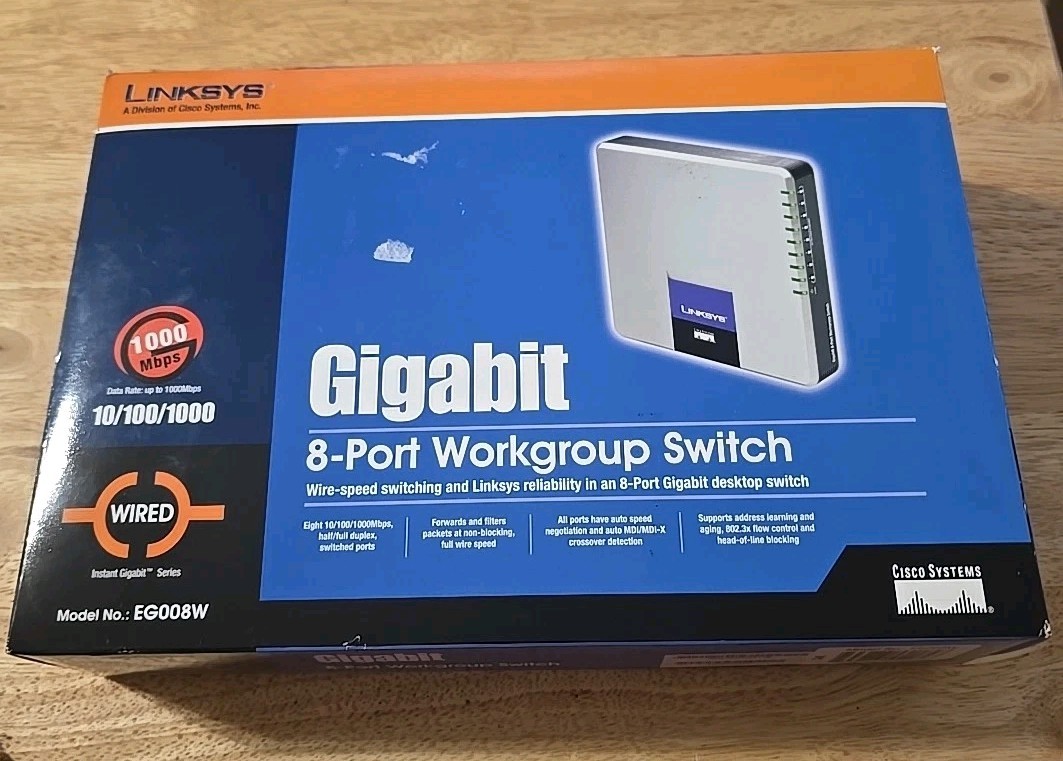 Linksys Gigabit 8-Port Workgroup Switch EG008W