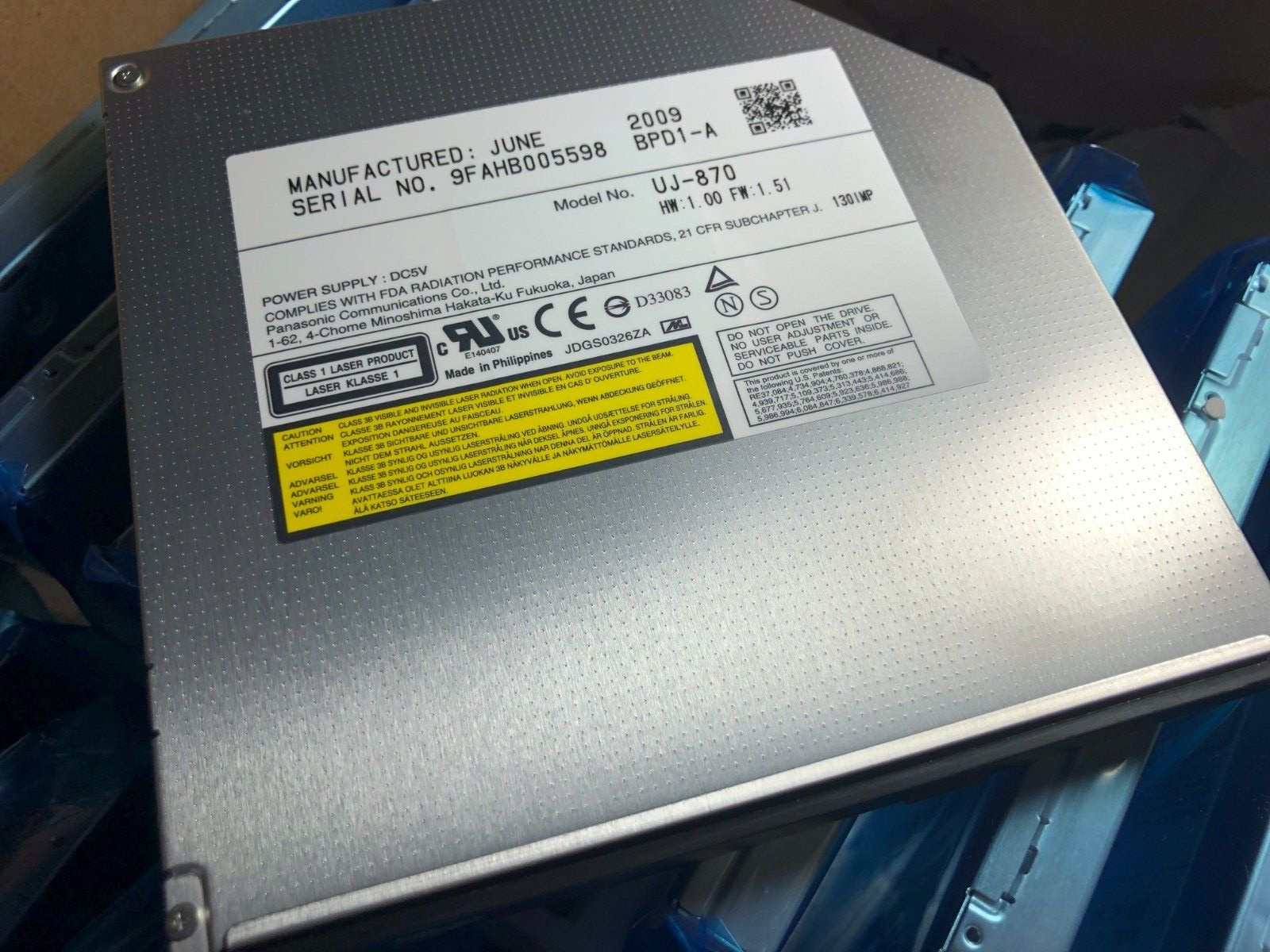 Genuine Panasonic UJ-870 CD-ROM DVD Burner Player Drive for PC/Laptop