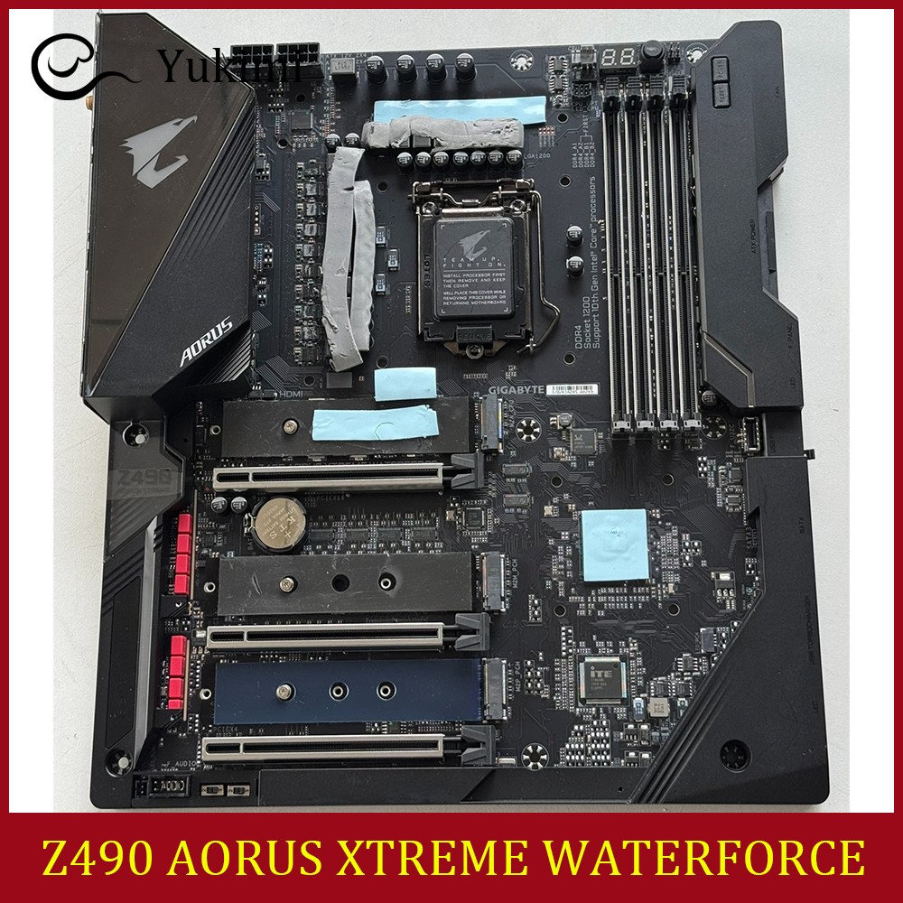 FOR GIGABYTE Z490 AORUS XTREME WATERFORCE DDR4*4 128GB LGA1200 Ｍotherboard Test