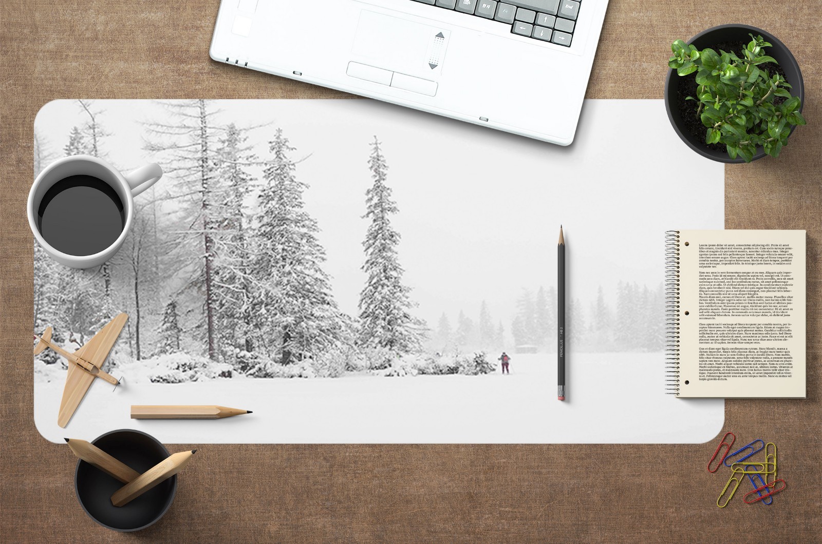3D Snow Road Pint Forest 73 Non-slip Office Desk Mouse Mat Game Carly