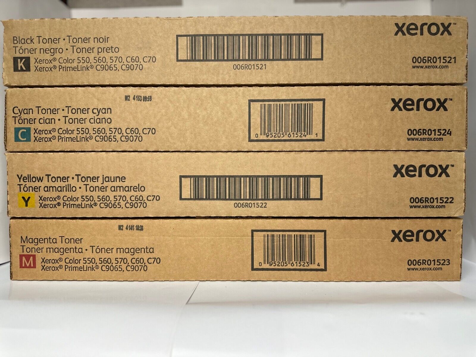 OEM Xerox prime link c9065/C9070 Complete Original Toner Cartridge Set