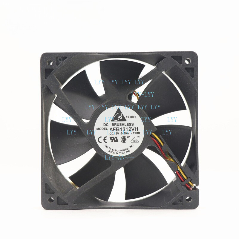 Delta AFB1212VH Axial Fan DC 12V 0.60A 120*120*25mm 3-Wire cooling fan