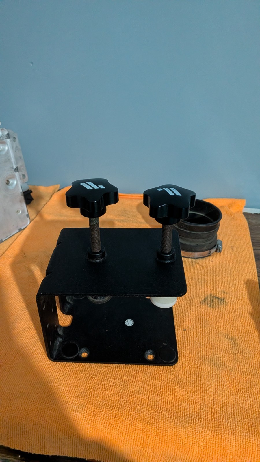Adjustable Metal Computer Case Holder Mount Black Stand