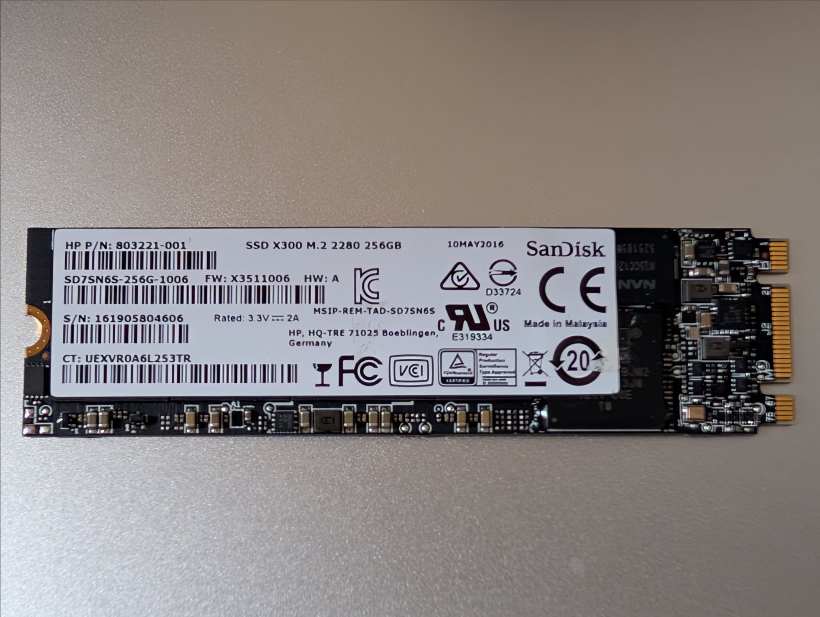 803221-001 SD7SN65-256G-1006 GENUINE HP SSD 256GB SanDisk