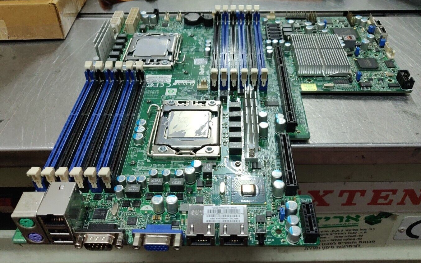 SuperMicro X8DTU-F LGA 1366 / Socket B System Board with 2x X5672 3.2GHz CPU