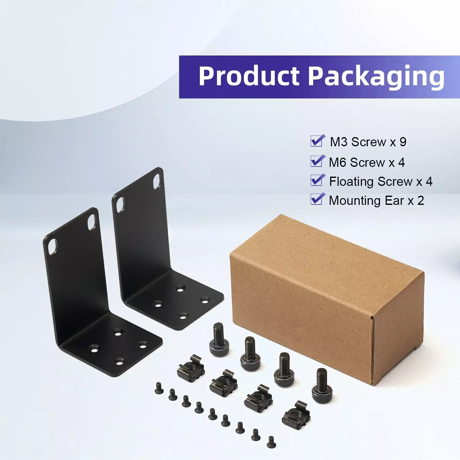 Universal Rack Mount Kit 1U Rack Ears for NETGEAR Series Switches (JGS/MS/RPS/S