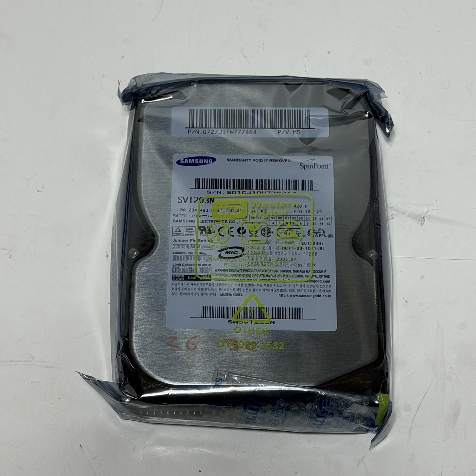 NEW Samsung SpinPoint SV1203N 120GB 3.5” IDE PATA ATA-133 5400RPM Hard Drive