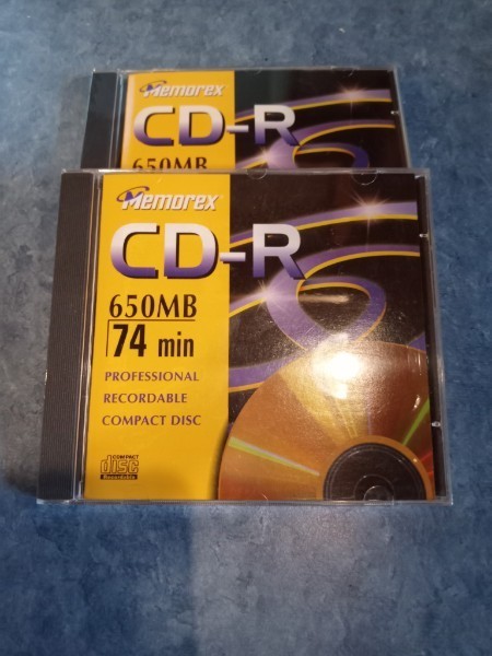 Set of 2 Memorex CD-R 650MB 74min Professional Recordable Compact Discs Sealed