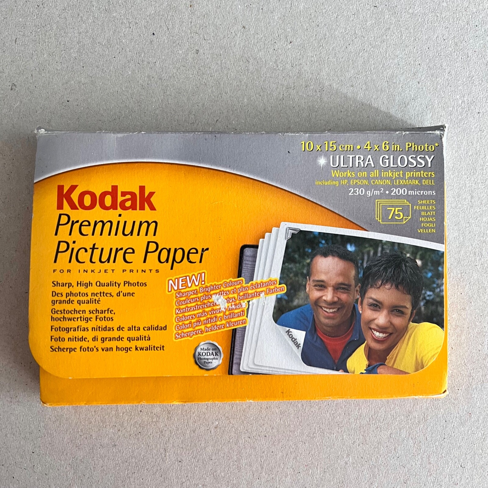 Kodak Premium Picture Paper Glossy Made in Canada Inkjet Vintage 2002 4x6 in