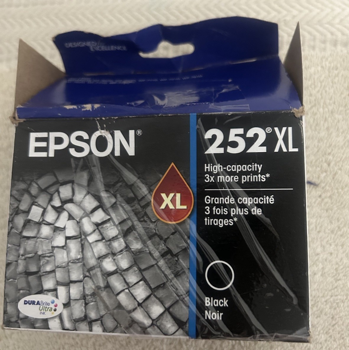 EPSON 252XL DURABrite Ultra Ink High Capacity Black Cartridge T252XL120-S and CP