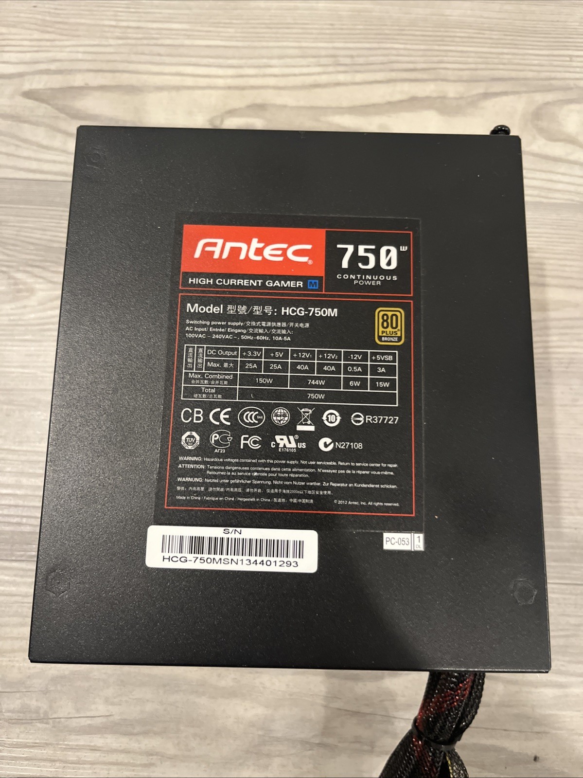 750w Antec High Current Gamer HCG-750M 80 Plus Bronze Power Supply