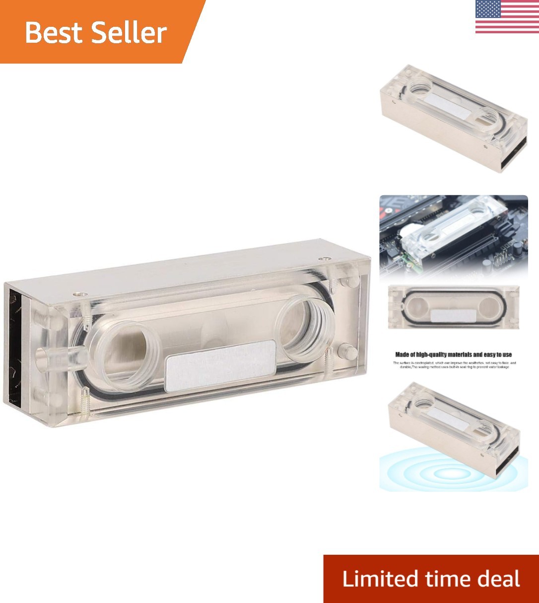 Water Cooling Heat Sink for M2 SSD 2280 - Includes Thermal Pads & Screws