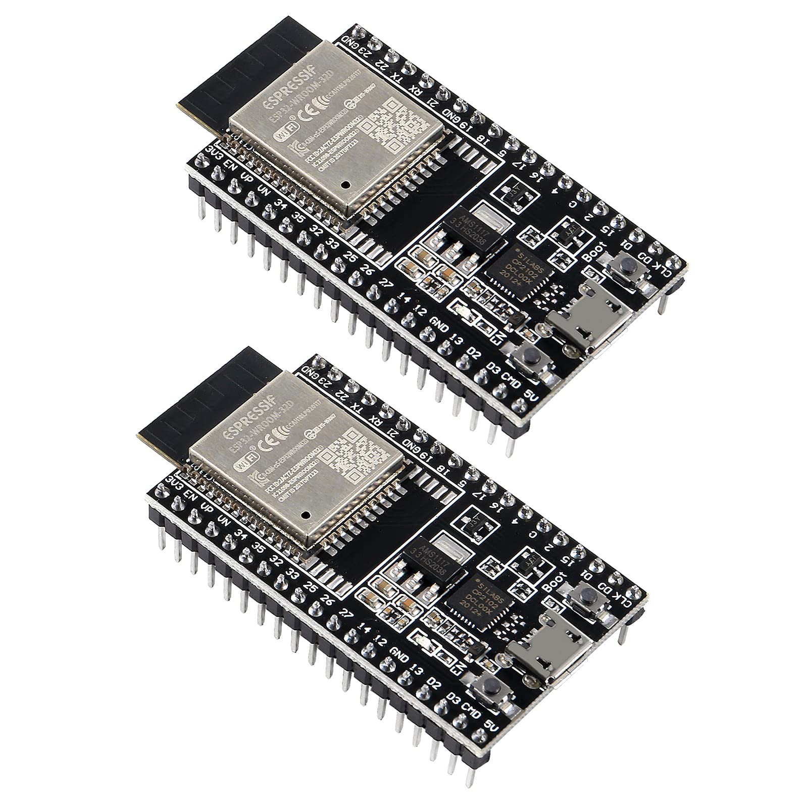 2 Sets ESP32DevKitC Core Board Development WiFi Bluetooth 38 Pin Expansion