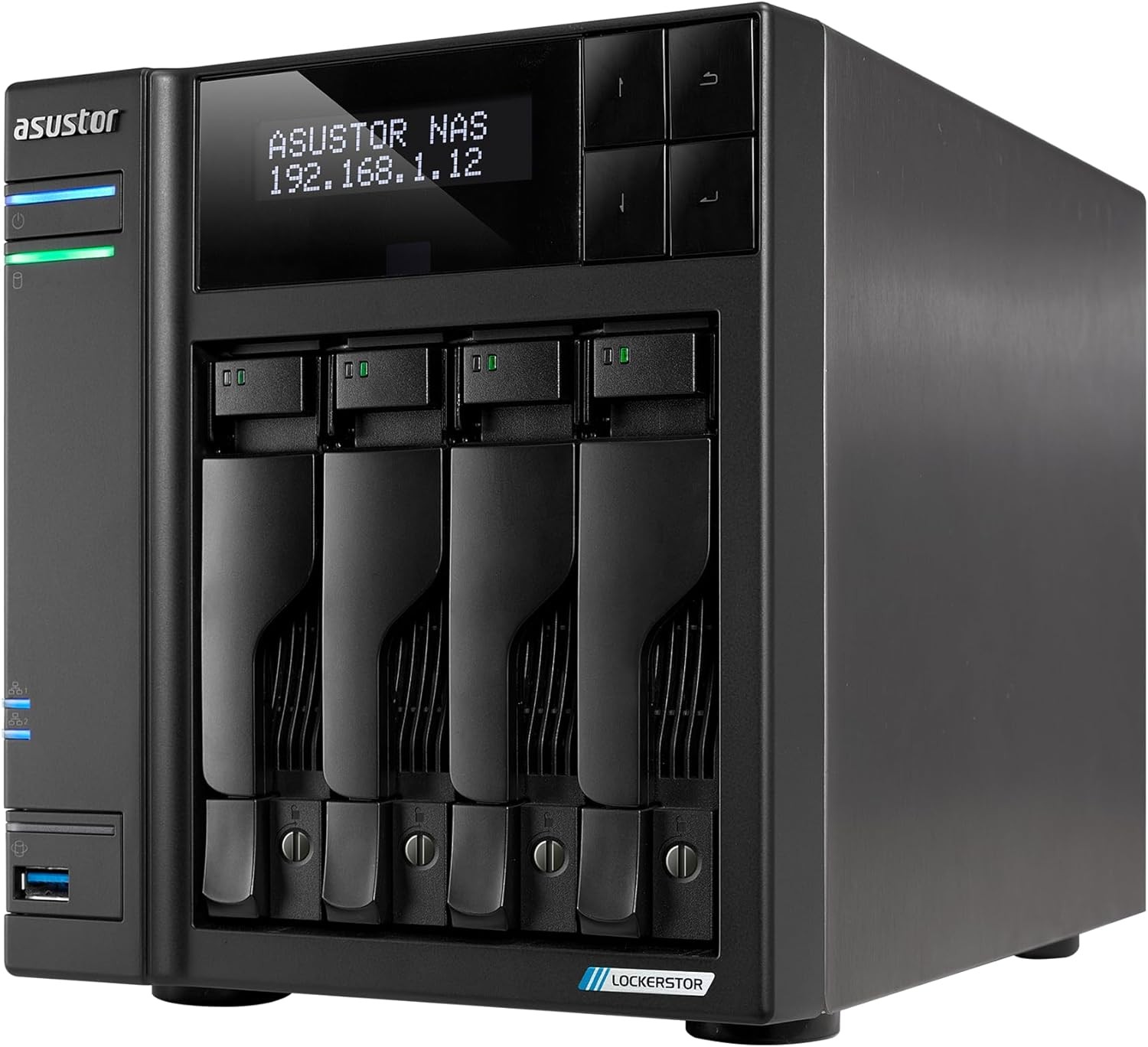 Asustor AS6704T v2 Lockerstor 4 Gen2+ 4 Bay NAS, Quad-Core 2.0GHz CPU (Diskless)