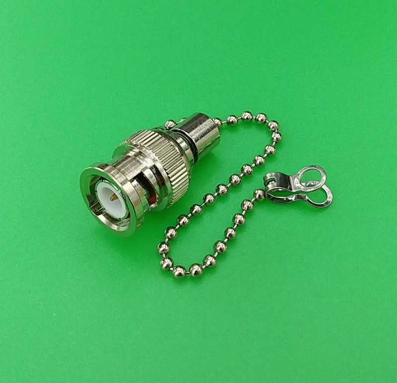 (2 PCS) BNC Male 93 Ohm Terminator with Chain - USA Seller