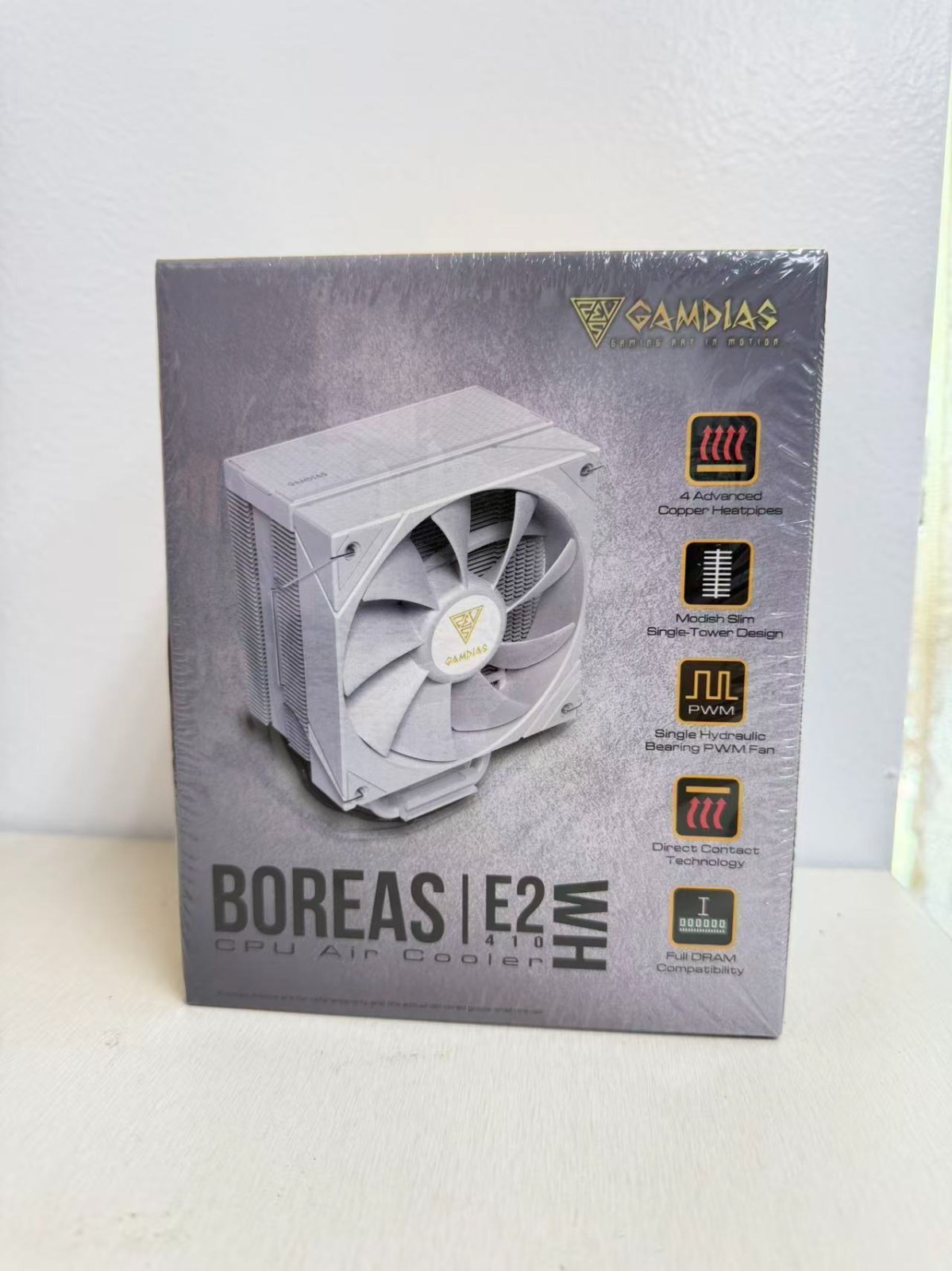 NEW SEALED Gamdias BOREAS E2-410WH 120mm Hydraulic CPU Air Coolers