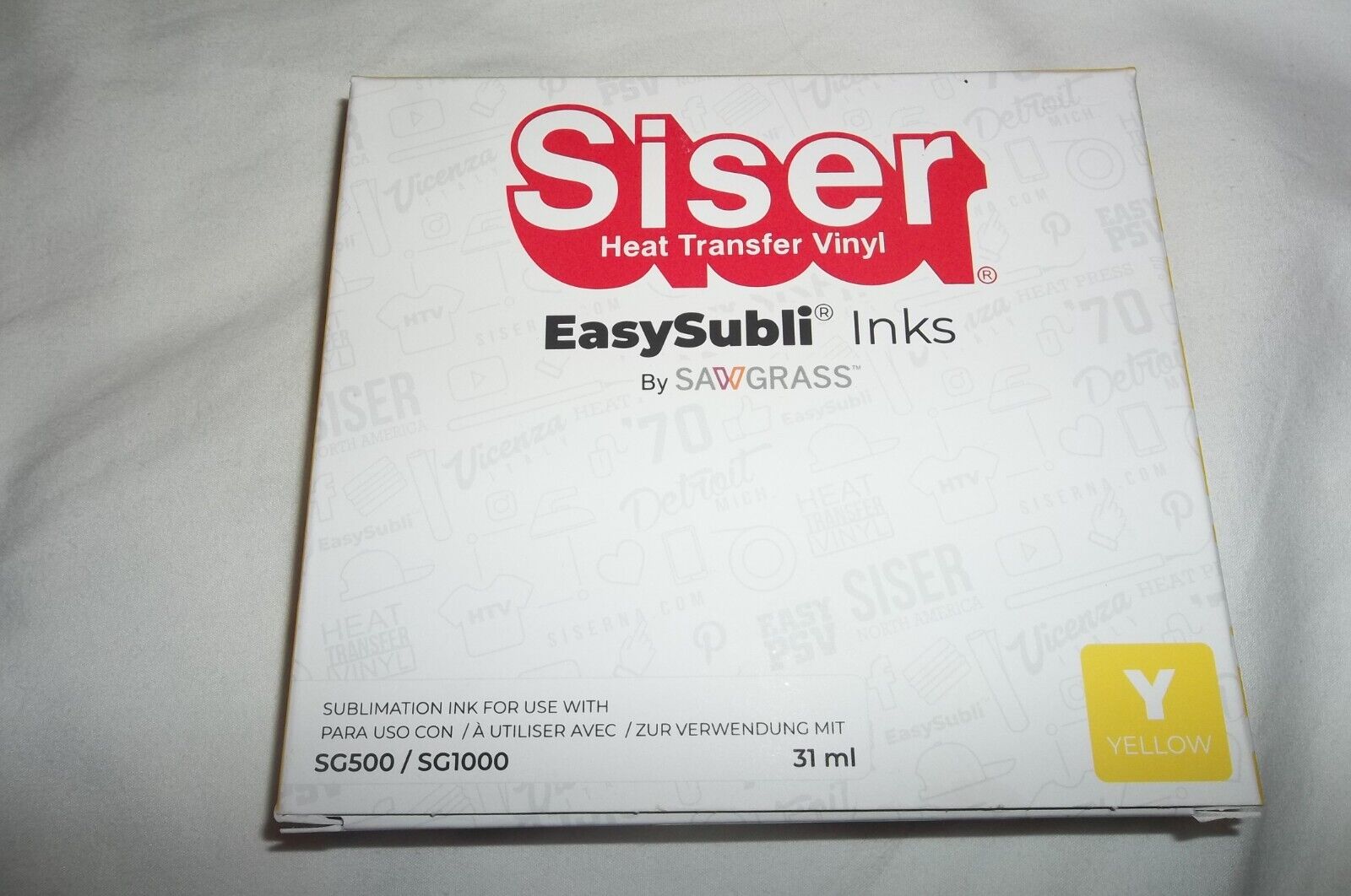 Sawgrass EasySubli Ink SG500 & SG1000 - Yellow (Y) 31 ML Use by: Oct.31,2025