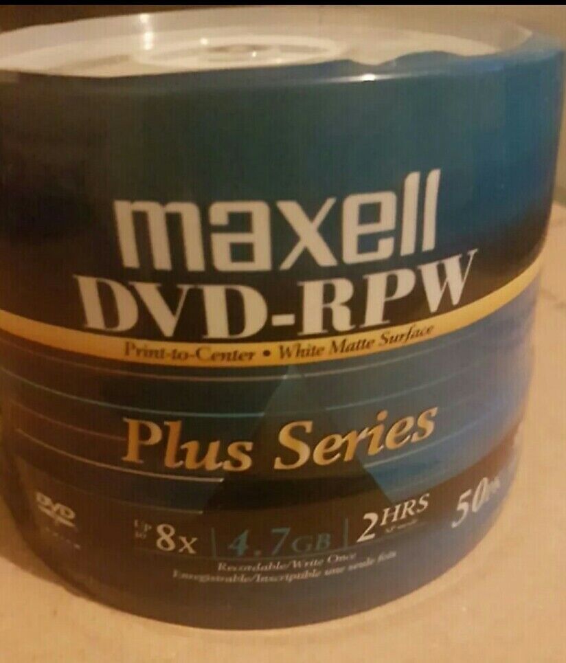 Maxell DVD RPW Plus Series 50 Pk New
