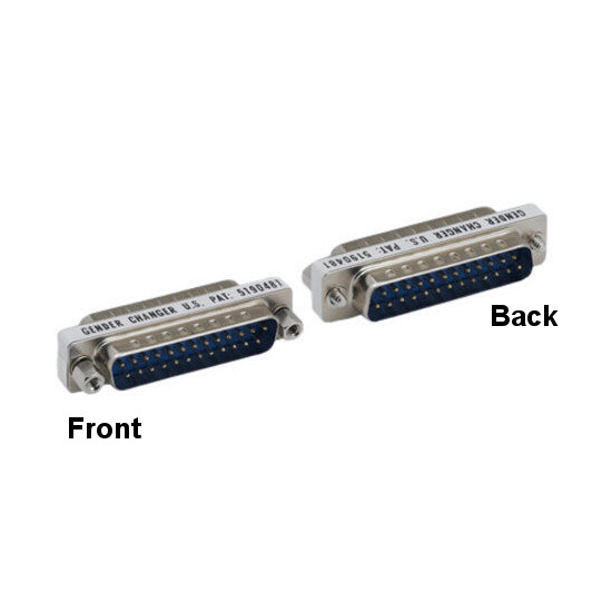 Kentek Mini DB25 Male to Male Adapter Connector Changer Serial Port RS-232 Pin