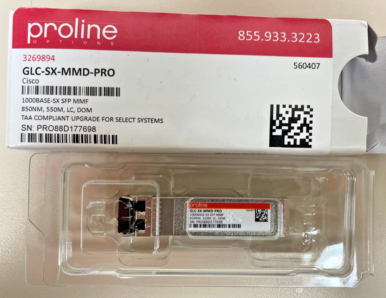 Proline Cisco Compatabe GLC-SX-MMD-PRO Transceiver Module 3269894