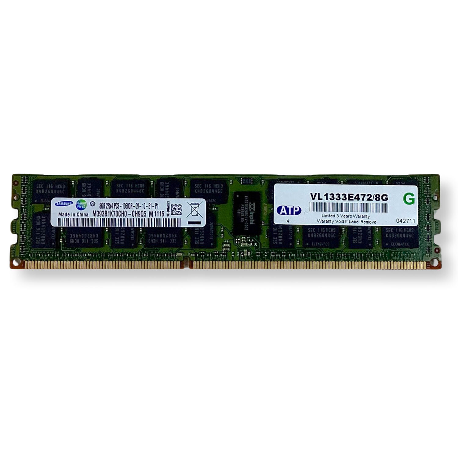 Samsung M393B1K70CH0-CH9Q5 192GB 24x8GB DDR3 1333MHz 2Rx4 Server Memory RAM