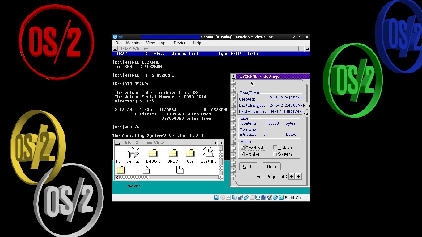 IBM OS/2 for Symmetrical Multiprocessing (SMP) v2.11 16 CPU/CORE kernel, HPFS386