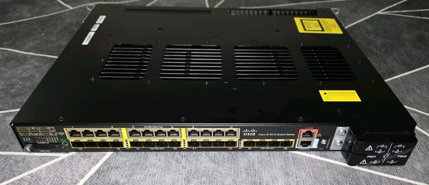 Cisco IE-4010-16S12P Managed Industrial Ethernet Switch 12 PoE + 16 SFP Ports
