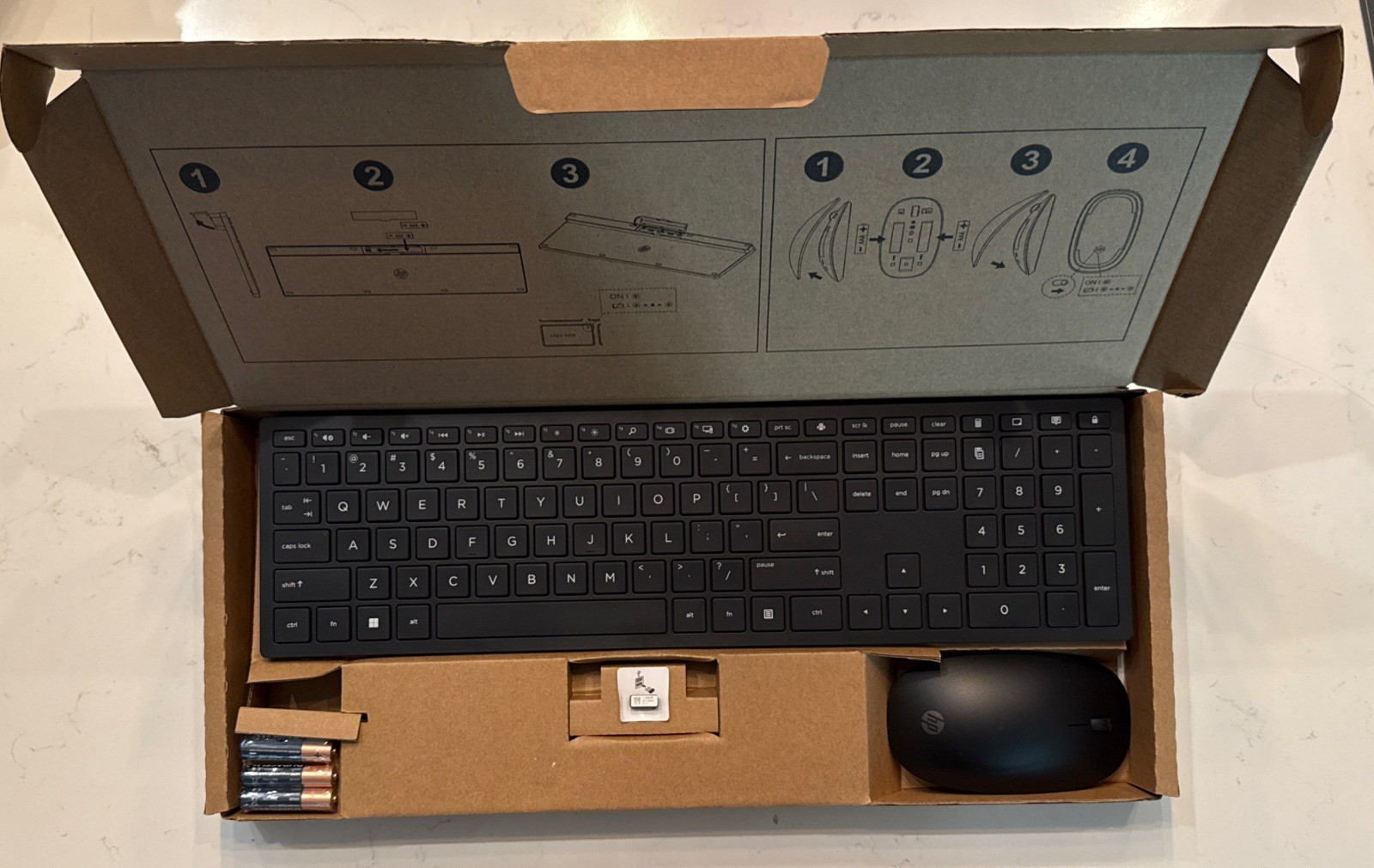 Black Wireless keyboard and mouse set for HP HSA-P003K HSA-P003M USA Layout