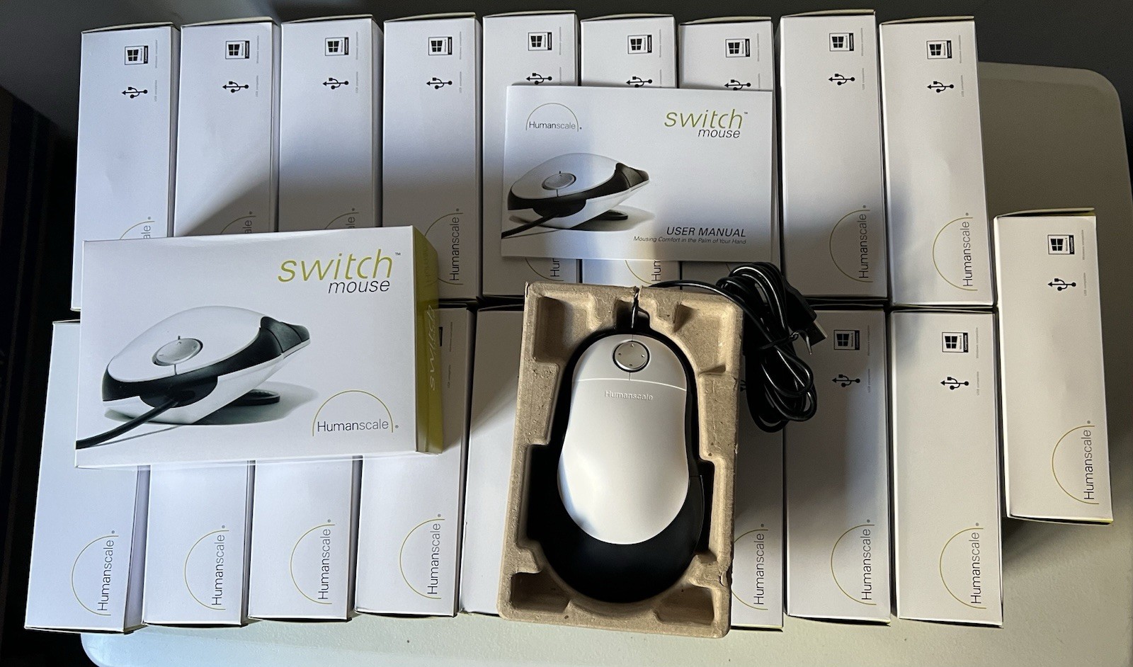 *Lot of 20* Humanscale Switch Ergonomic Adjustable Computer Mouse New Gaming