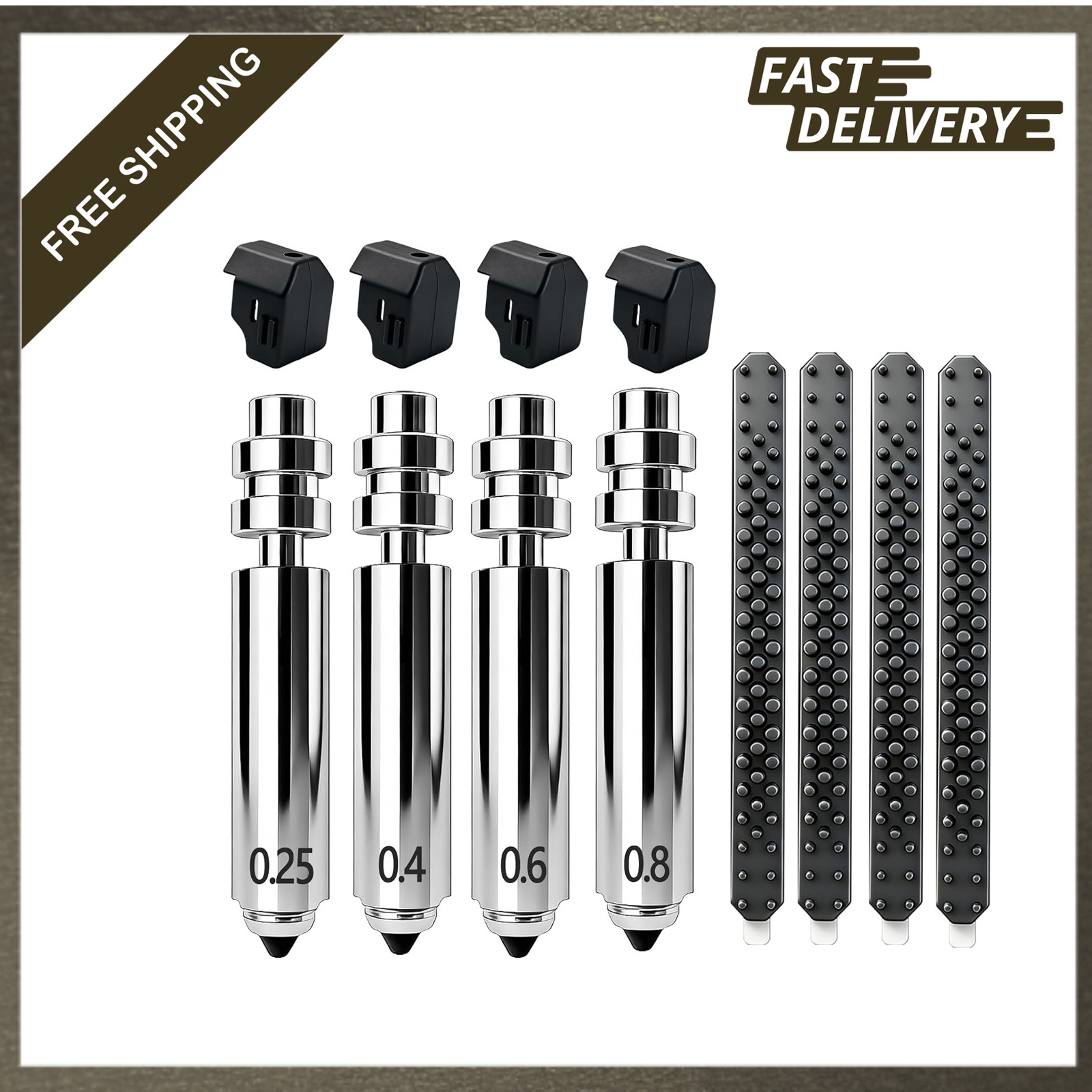 4 Pack 0.25 0.4 0.6 0.8mm Nozzles All Metal Hardened Steel Compatible with Kobra