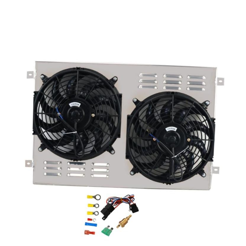 Aluminum Radiator Shroud Fan compatible with 1970-74 Dodge Plymouth Mopar Cars